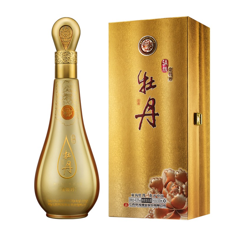 【双沟新品精装版】5A级金牡丹40.8度500ml单瓶装绵柔型白酒