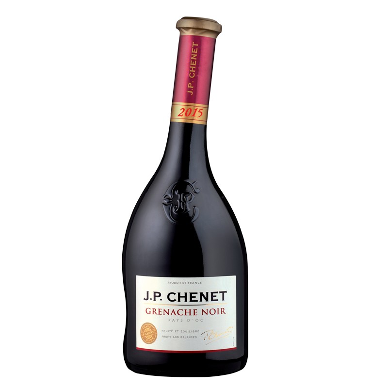 J.P.CHENET香奈红酒法国原瓶进口 精选黑歌海娜干红葡萄酒单支 750ml