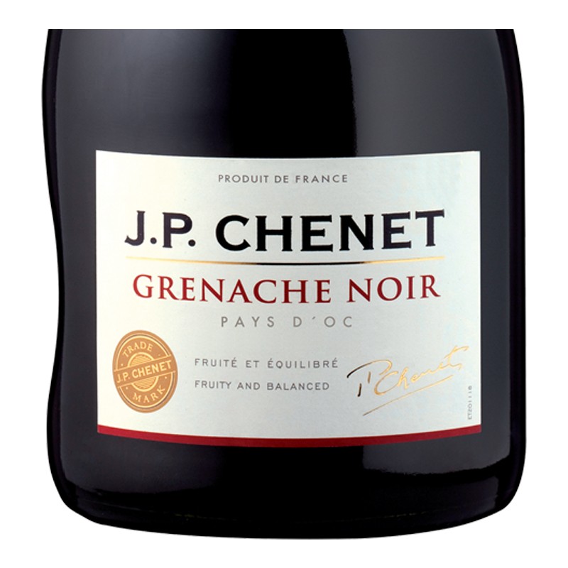J.P.CHENET香奈红酒法国原瓶进口 精选黑歌海娜干红葡萄酒单支 750ml